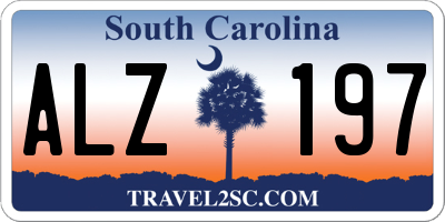SC license plate ALZ197