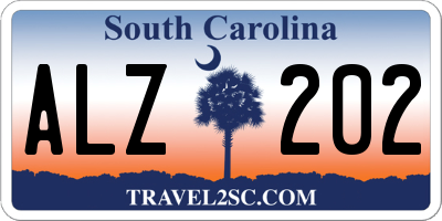 SC license plate ALZ202