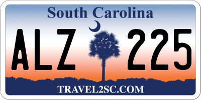 SC license plate ALZ225