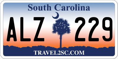 SC license plate ALZ229