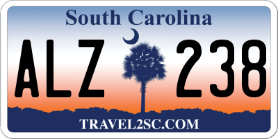 SC license plate ALZ238