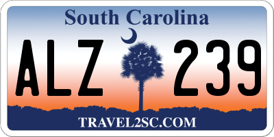 SC license plate ALZ239