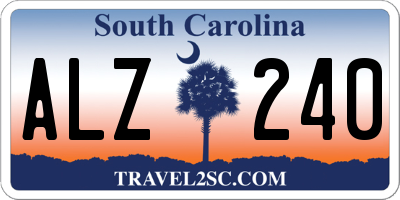 SC license plate ALZ240