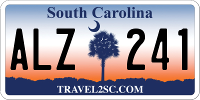 SC license plate ALZ241