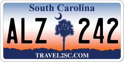 SC license plate ALZ242