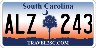 SC license plate ALZ243