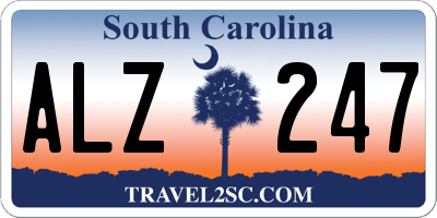 SC license plate ALZ247