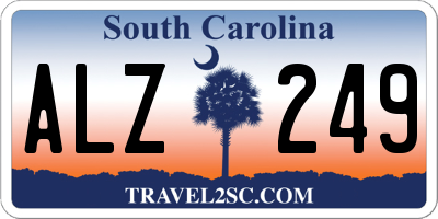 SC license plate ALZ249
