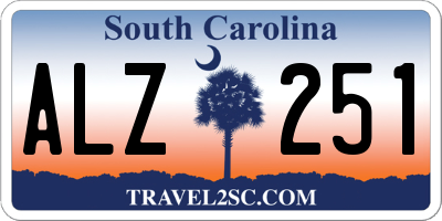 SC license plate ALZ251