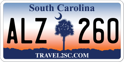 SC license plate ALZ260
