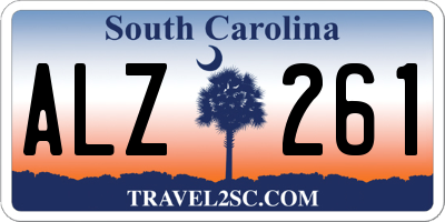 SC license plate ALZ261