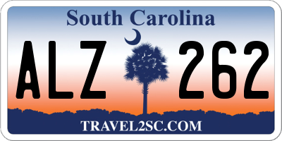 SC license plate ALZ262