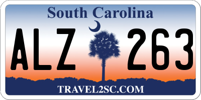 SC license plate ALZ263