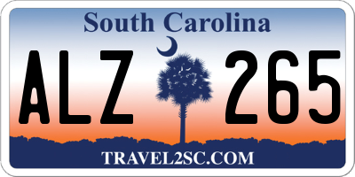 SC license plate ALZ265