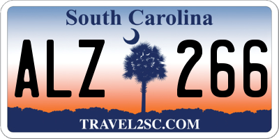 SC license plate ALZ266