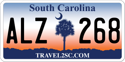 SC license plate ALZ268