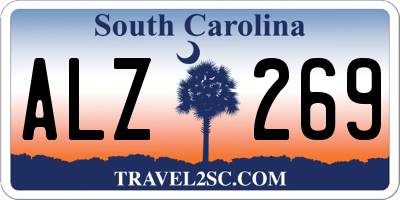 SC license plate ALZ269