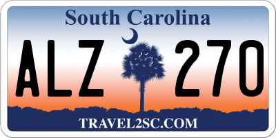 SC license plate ALZ270