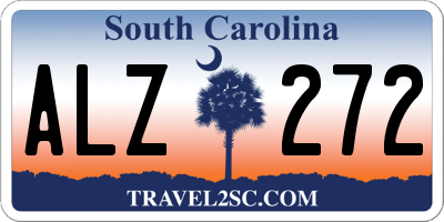SC license plate ALZ272