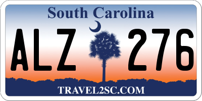 SC license plate ALZ276