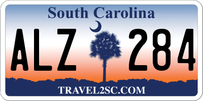 SC license plate ALZ284