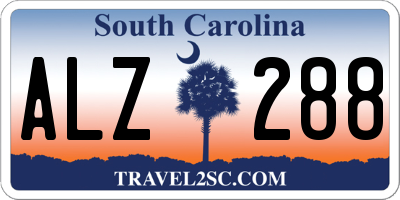 SC license plate ALZ288