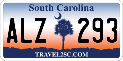 SC license plate ALZ293