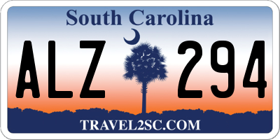 SC license plate ALZ294