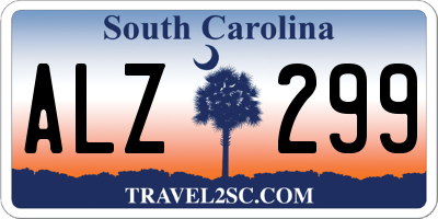 SC license plate ALZ299