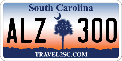 SC license plate ALZ300