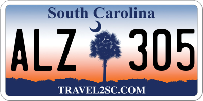 SC license plate ALZ305