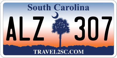SC license plate ALZ307
