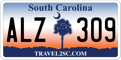 SC license plate ALZ309