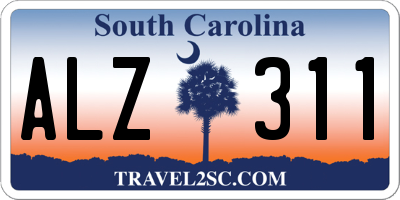 SC license plate ALZ311