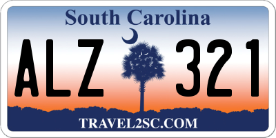 SC license plate ALZ321