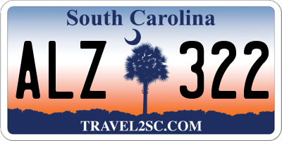 SC license plate ALZ322
