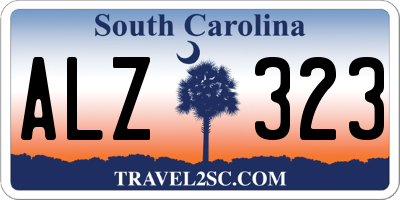 SC license plate ALZ323