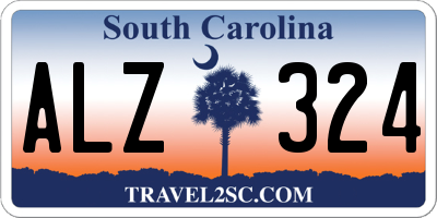 SC license plate ALZ324