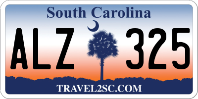 SC license plate ALZ325