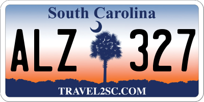 SC license plate ALZ327