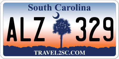 SC license plate ALZ329