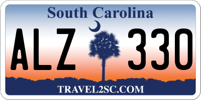 SC license plate ALZ330