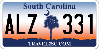 SC license plate ALZ331
