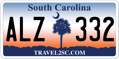 SC license plate ALZ332