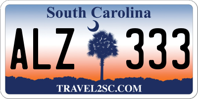 SC license plate ALZ333