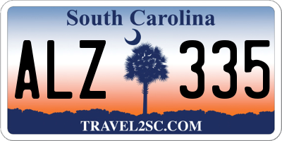 SC license plate ALZ335