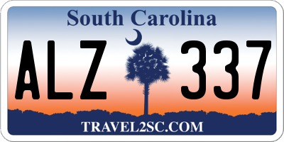 SC license plate ALZ337