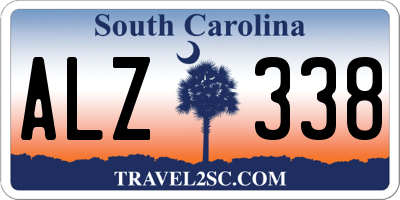 SC license plate ALZ338