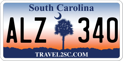 SC license plate ALZ340