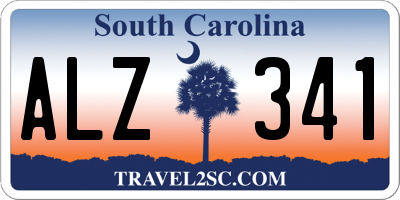 SC license plate ALZ341